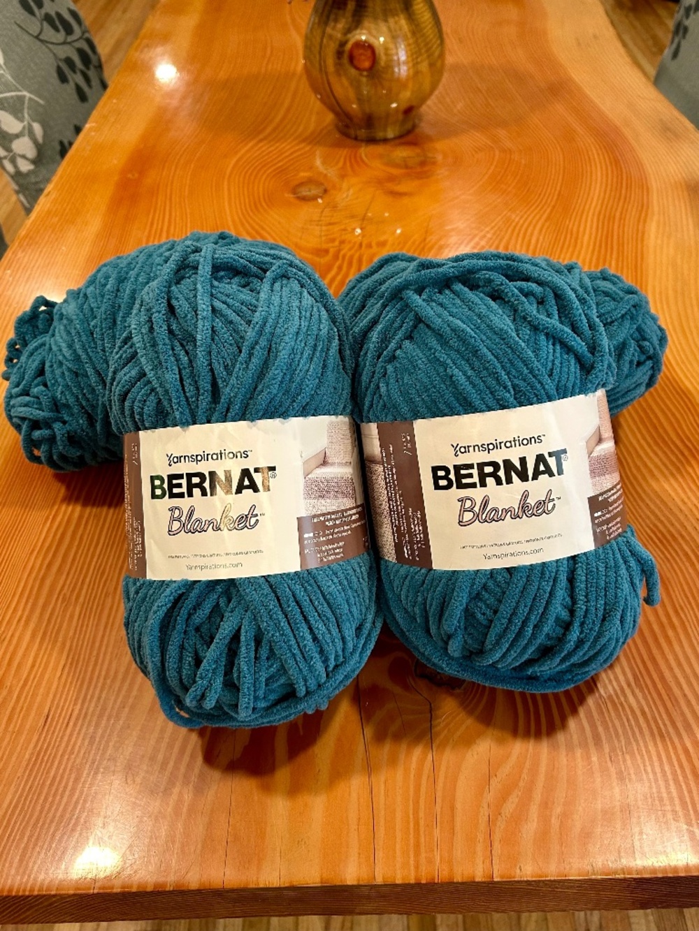 Lot of 4 Bernat Blanket Yarn - Deep Teal